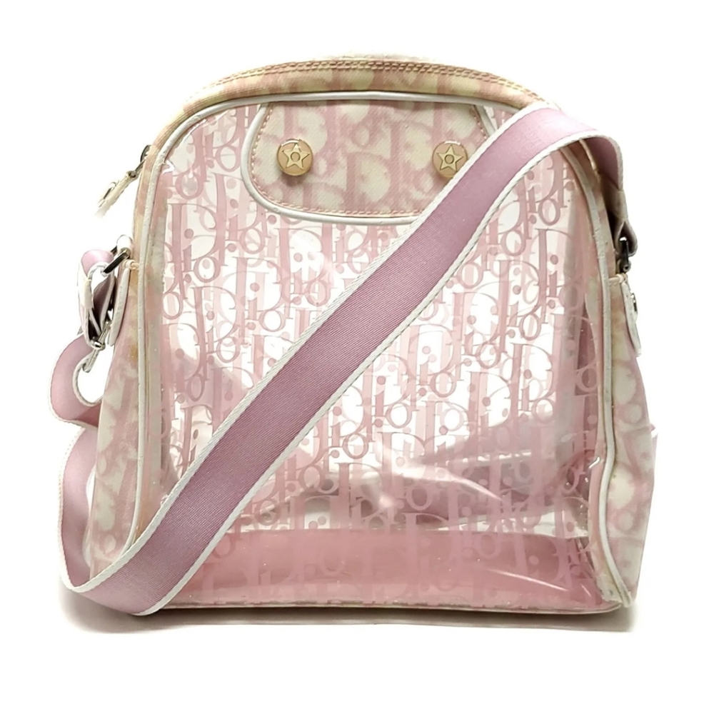 Christian Dior Clear Pink Monogram Trotter Messenger Bag